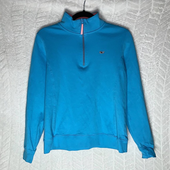 Vineyard Vines Men's 1/4 Zip Jersey Sweater - Picture 1 of 5